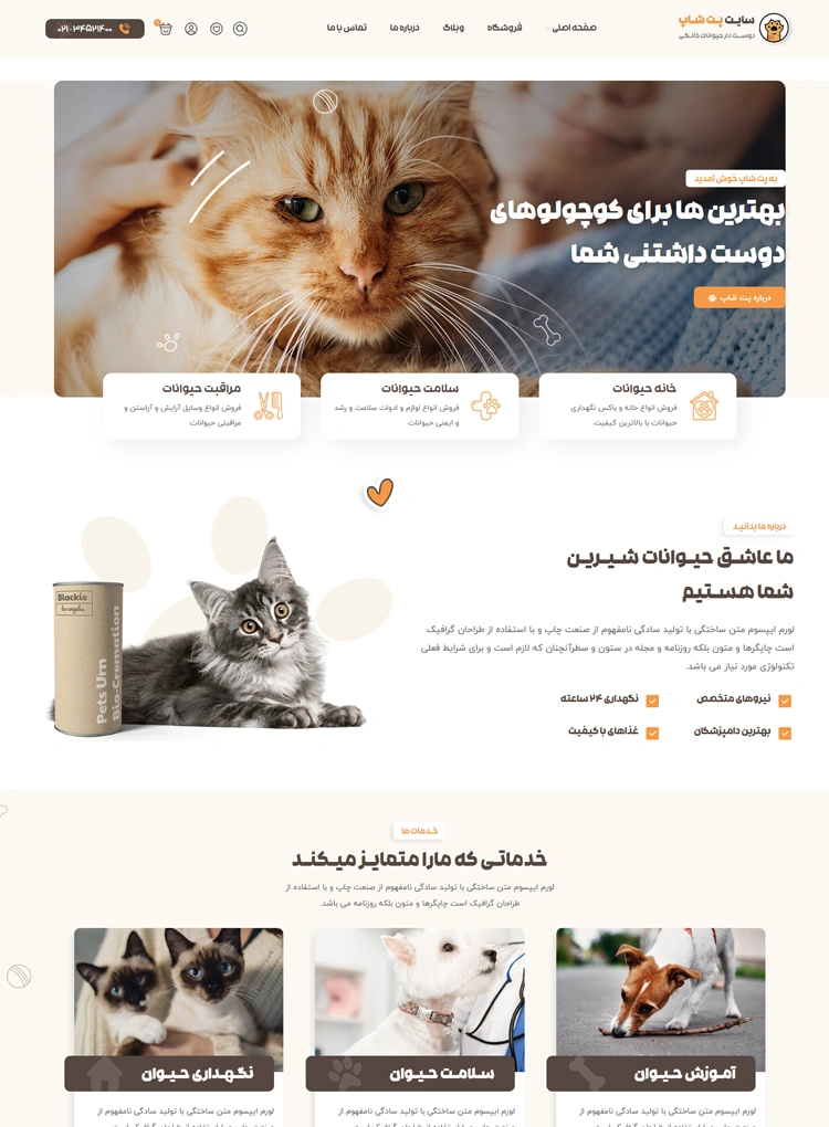 مشاهده صفحه اصلی خدماتی