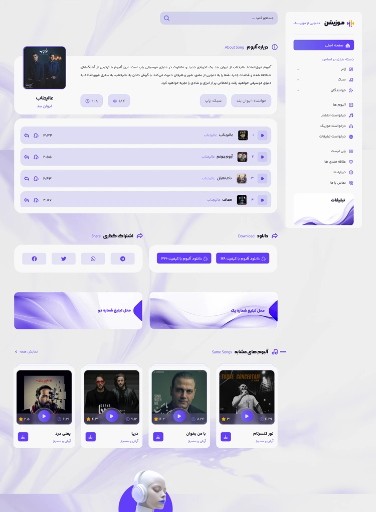 مشاهده صفحه تکی آلبوم