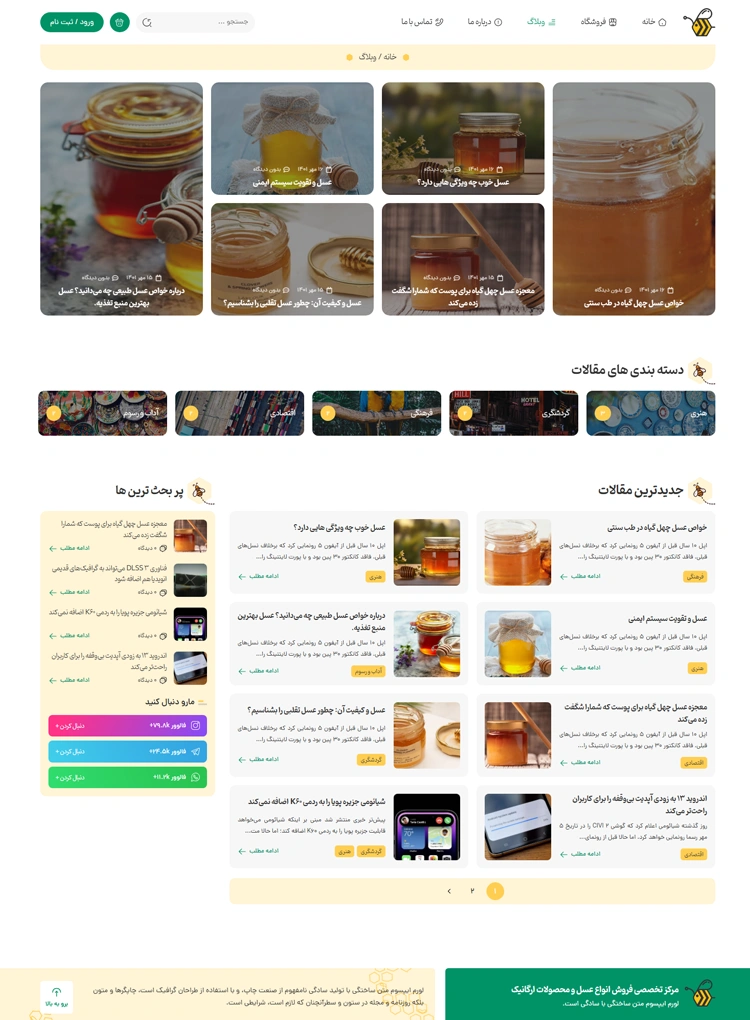مشاهده صفحه وبلاگ