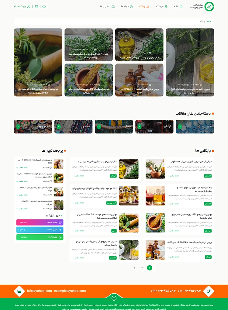 مشاهده صفحه وبلاگ